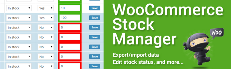 WooCommerce stock manager